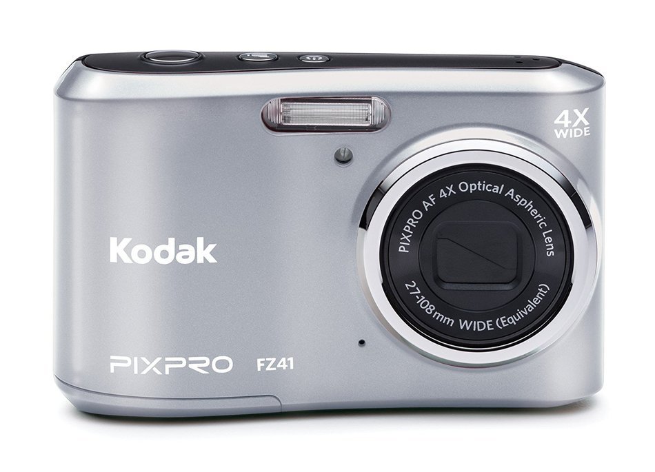 Kodak PIXPRO Friendly Zoom FZ41 16 MP Digital Camera with 4X Optical Zoom and 2.7" LCD Screen (Silver) N4