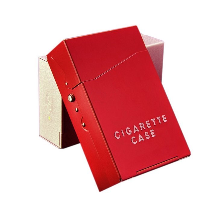 Bleiou 2PCS Aluminum 20 Pieces Cigar Cigarette Tobacco Holder Storage Case Pocket Box Auto High-grade Men's Cigarette... N3