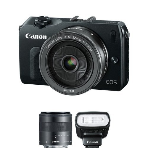 Canon EOS M 18.0 MP Compact Systems Camera with EF-M18-55mm IS, 22mm f ...