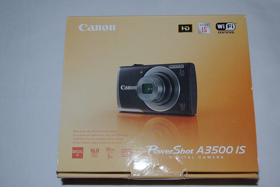 Canon PowerShot A3500 IS 16MP Digital Camera with 5x Optical Image Stabilized Zoom, 3.0-Inch LCD (Red) N5