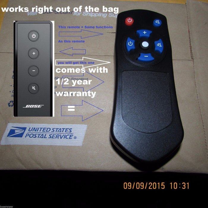 NEW Replacement Remote control for Bose Cinemate Series II, IIGS & 1SR 4 FUNCTION on off volume +- Can run the... N2