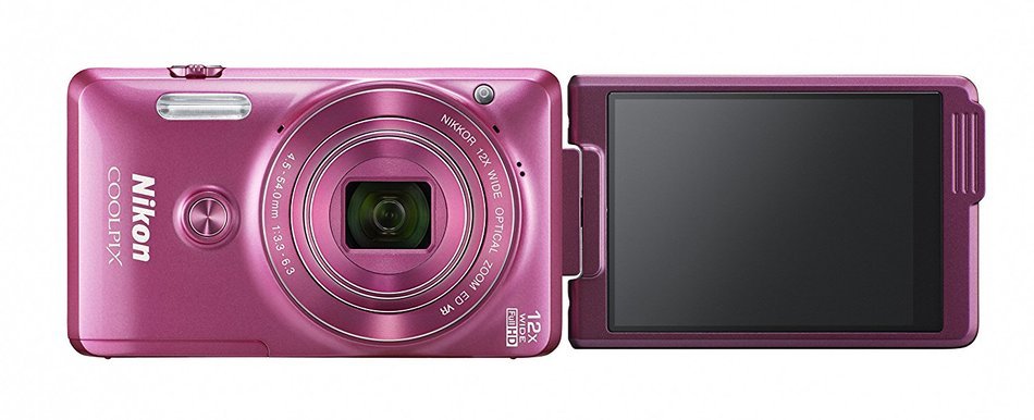 Nikon COOLPIX S6900 16MP Digital Camera with 12x Zoom, Glossy Pink (International Version, No Warranty) N16