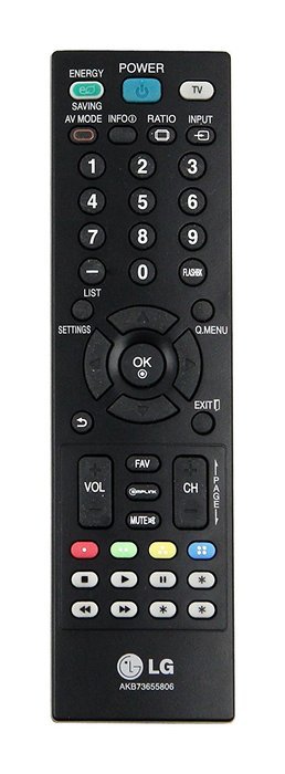 Lg Akb73655806 Remote Control, Works For: Lg 32ls3400, 42ls3400, 32cs460, 32cs560, 37cs560, 42cs560