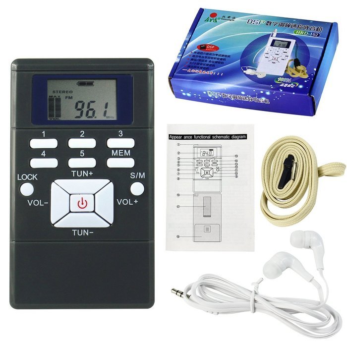 TIVDIO HRD-102 Portable Digital DSP FM Stereo Radio Receiver for Wireless FM Transmitter Meeting Simultaneous... N9