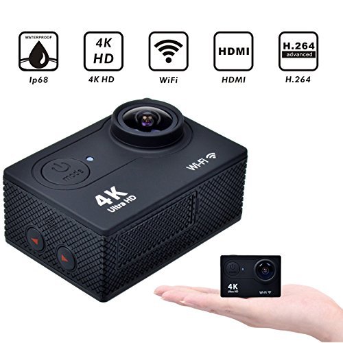 4k Waterproof Camera Wifi Wireless Sports Action Camera with 2 inch LCD Screen- Silver N3