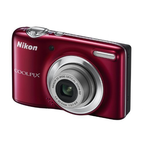 Nikon COOLPIX L25 Compact Digital Camera - Red (10.1MP, 5x Optical Zoom) 3 inch LCD N3