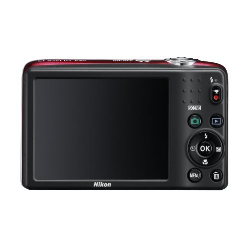 Nikon COOLPIX L25 Compact Digital Camera - Red (10.1MP, 5x Optical Zoom) 3 inch LCD N4