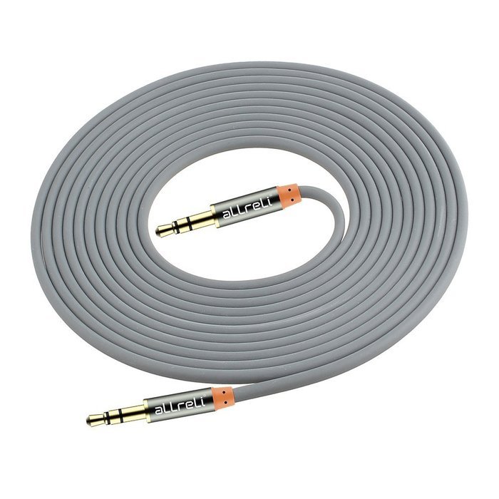 aLLreLi&reg; 3.3ft 3.5mm Male to Male Stereo Audio AUX Cable Black for Headphones, iPods, iPhones, iPads, Smartphones... N16