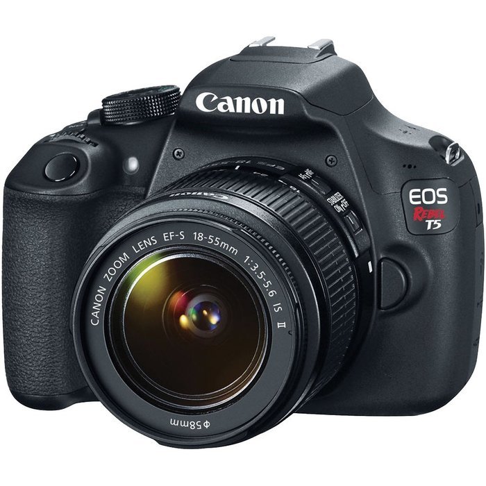 Canon EOS Rebel T5 Digital SLR Camera Body & EF-S 18-55mm IS II Lens with 32GB Card + Case + Battery + Charger... N4