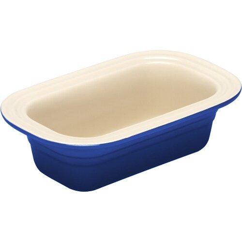 Le Creuset Stoneware 1-1/4-Quart Deep-Dish Loaf Pan, Cobalt