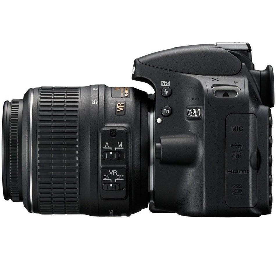 Nikon D3200 24.2 MP CMOS Digital SLR with 18-55mm VR and 55-200mm Non-VR DX Zoom Lenses N9
