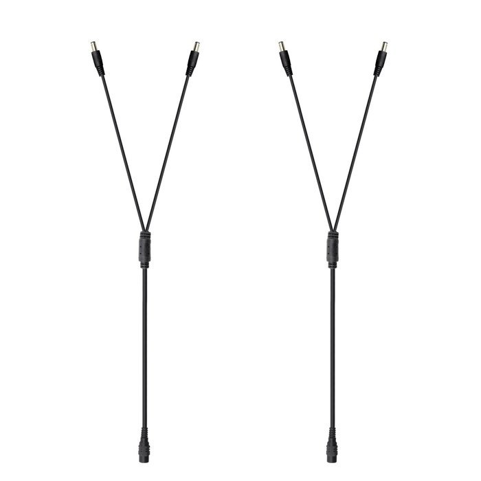 SIM&NAT 1 Female to 2 Male 5.5mm x 2.1mm DC Power Supply Splitter Cord, Y Splitter Adapter Wire, Y-cable for Security... N5