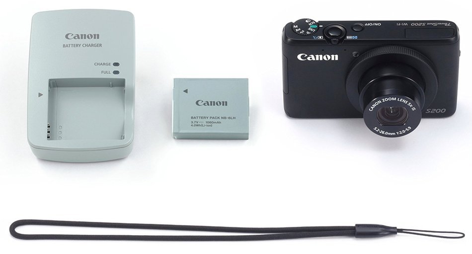 PSS200 5 times zoom (Black) F value of 2.0 wide-angle 24mm optical digital camera Canon PowerShot S200 (BK) -... N5