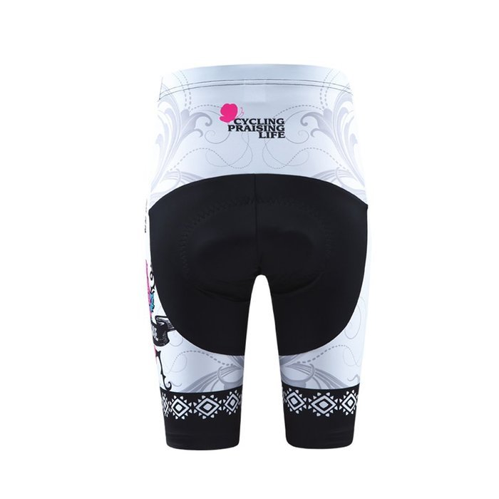 Ophelia Women Short Sleeve Cycling Jersey Pant Set+arm Sleeves(Skull,S) N101