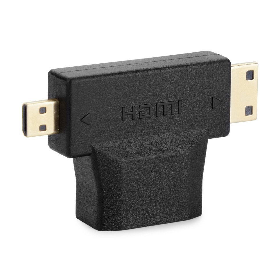 Aurum Cables Right Angle L Shape HDMI Male to HDMI Female Adapters - Black - Pack of 5 + 3 Cable Ties N29
