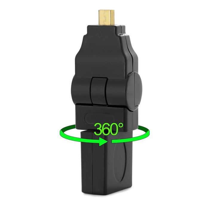 Aurum Cables Right Angle L Shape HDMI Male to HDMI Female Adapters - Black - Pack of 5 + 3 Cable Ties N31