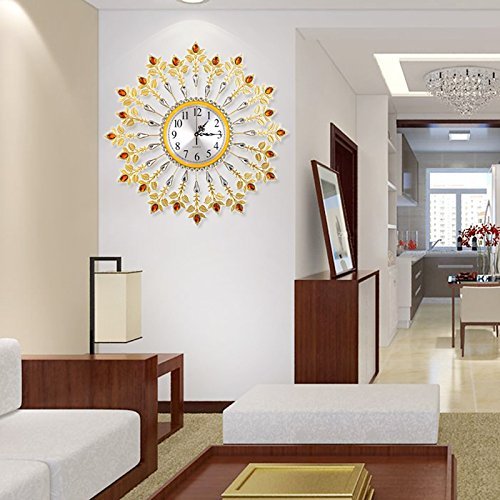 Modern creative metal mute quartz clock/ Golden set auger bracket clock/ European contracted clock N3