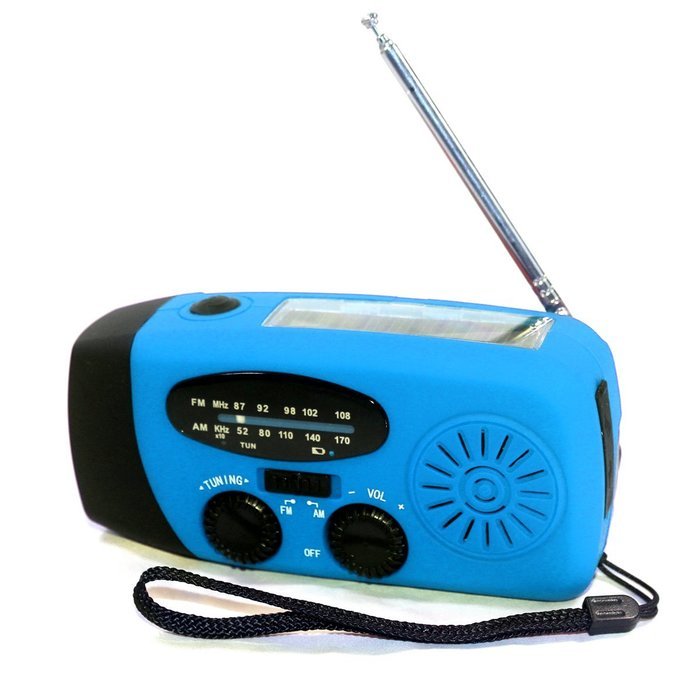 ROSENICE Portable Multi-functional Emergency Solar Hand Crank Dynamo USB Powered AM/FM Radio 3-LEDs Flashlight... N5