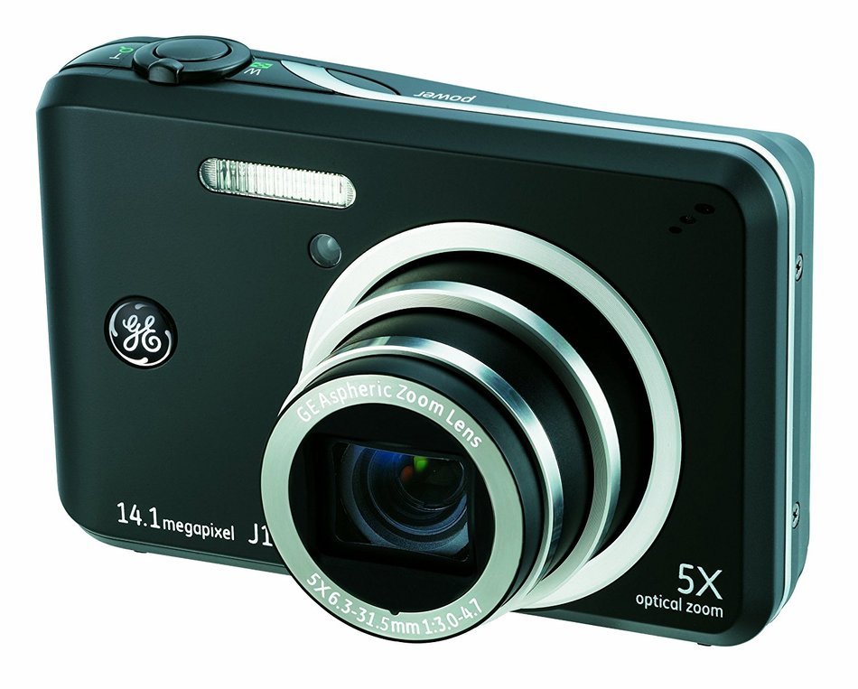 GE J1455 14MP Digital Camera with 5X Optical Zoom and 3.0-Inch LCD with Auto Brightness (Silver) N7