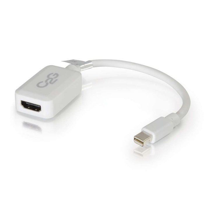 C2G Mini DisplayPort to HDMI Adapter Converter &ndash; White N5