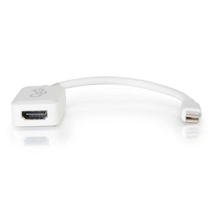 C2G Mini DisplayPort to HDMI Adapter Converter &ndash; White N6