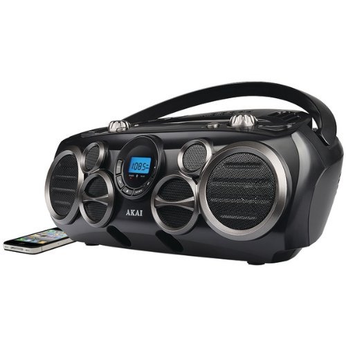 New AKAI CE2300-BT Bluetooth CD Boom Box with AM/FM Digital Readout & 6 Speakers