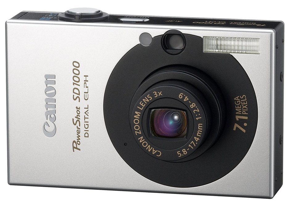 Canon PowerShot SD1000 7.1MP Digital Elph Camera with 3x Optical Zoom (Black) (OLD MODEL) N5
