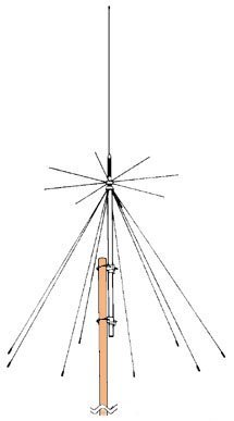 D-130NJ Vertical antenna 10m-23cm discone Ntype