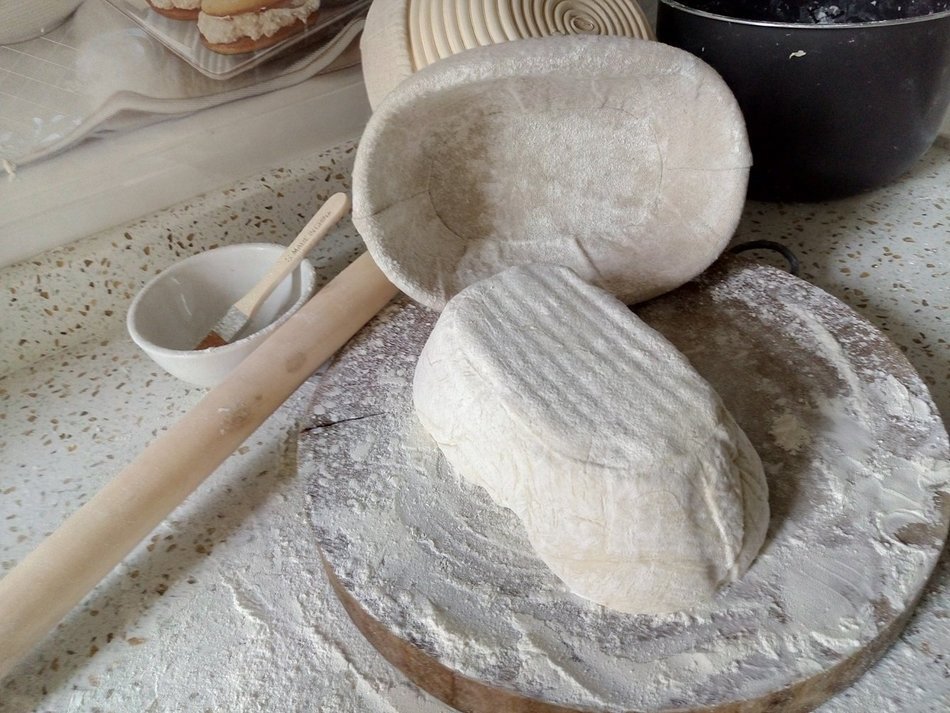 Banneton Proofing Basket 8" Oval Banneton Brotform for Bread and Dough [FREE BRUSH] Proofing Rising Rattan Bowl... N6