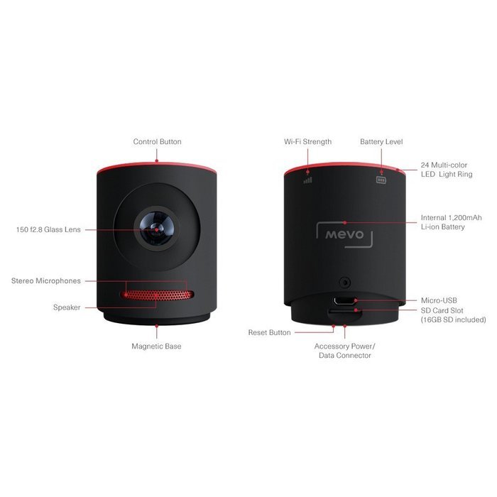 Mevo - Live Event Camera for iOS devices with iOS 9 or higher, (Black) N12