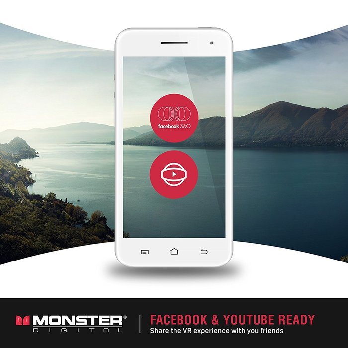 Monster Vision 360 Camera 1080p 60 fps Action Camera, 16GB MicroSD included, Ultra Wide Angle, WiFi Enabled [CAMVI... N23