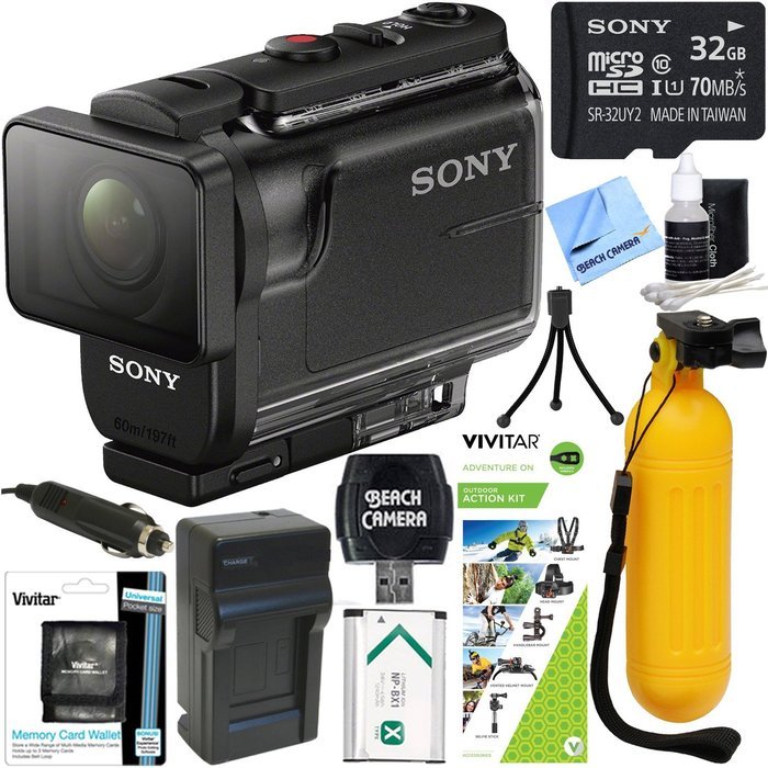 Sony HDR-AS50/B Full HD Action Camera + Outdoor Action Kit & Memory Bundle N5