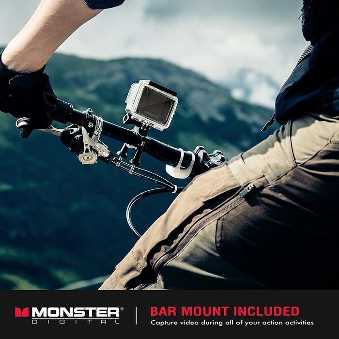 Monster Vision 360 Camera 1080p 60 fps Action Camera, 16GB MicroSD included, Ultra Wide Angle, WiFi Enabled [CAMVI... N28