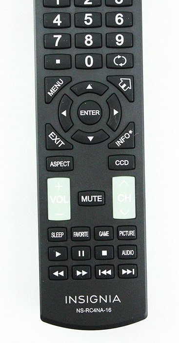 Insignia NS-RC4NA-16 LED TV Remote Control N5