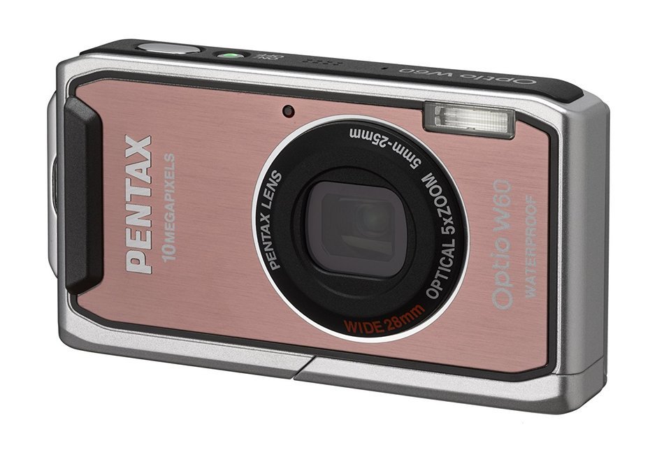 Pentax Optio W60 10 MP Waterproof Digital Camera with 5x Optical Zoom and 2.5 inch LCD (Pink)