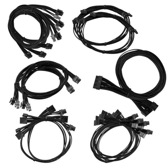 EVGA Blue G2/P2/T2 Power Supply Cable Set, Individually Sleeved (100-CU-1300-B9) N24
