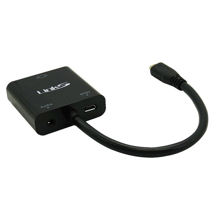LinkS Active Micro HDMI to VGA Male to Female Adapter in white N5