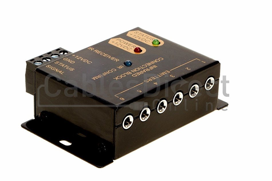 IR Repeater System - Hidden IR Control System for Home Theater Infrared Extender System Kit, Black N3