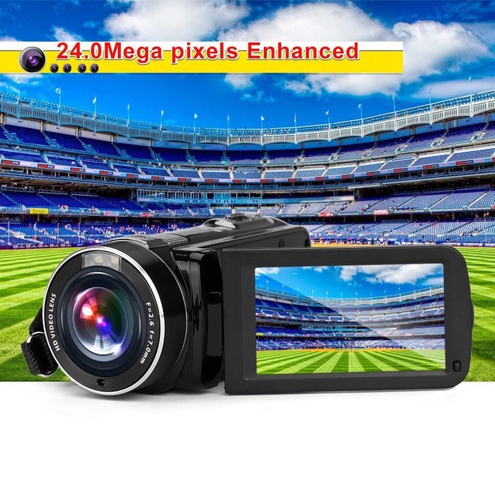 Video Camcorders, Celendi Portable Digital Camcorder DVR HD Max. 24.0 MP 1080P DV with 16X Zoom 3.0'' TFT LCD... N6