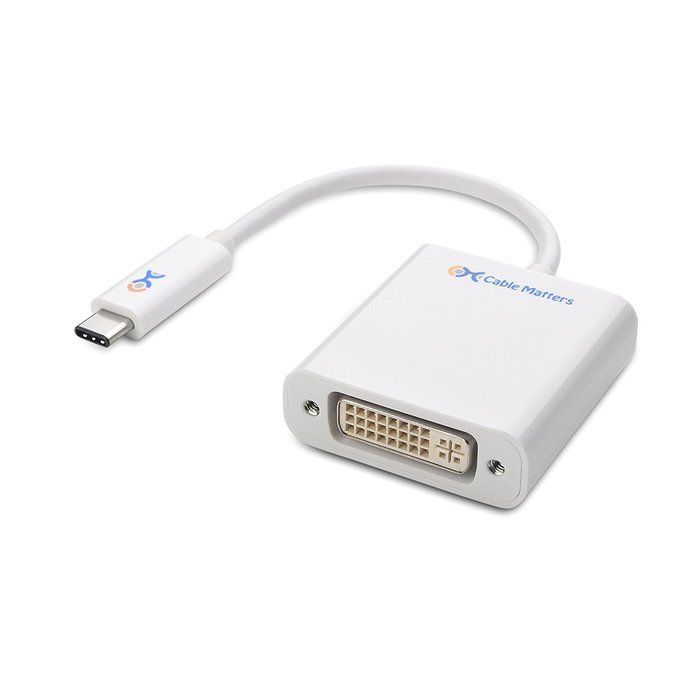 Cable Matters USB 3.1 Type C (USB-C & Thunderbolt 3 Port Compatible) to DVI Adapter in Black N9