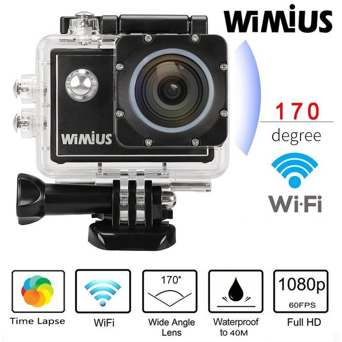 Sports Camera,WiMiUS&reg; 16MP HD 1080P WIFI Action Camera Waterproof Sports Diving Camera with 170 Degree Ultra-wide... N5
