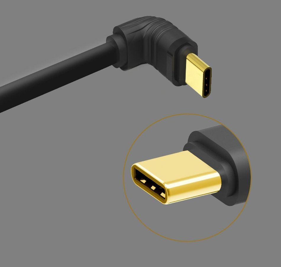 Owoda USB 3.1 Type-c to USB High Speed Charging Cable 90 Degree Reversible Cable for Nexus 6P and all Type-C Supported... N6