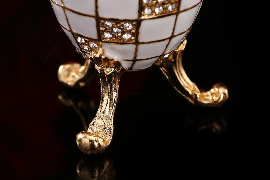 Beautiful europe style Faberge egg party decoration Desktop Ornaments Pewter alloy N3