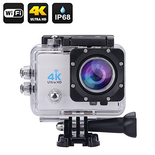 4K Wi-Fi Waterproof Sports Action Camera - 2 Inch LCD Display, 4K Ultra HD, 16MP, HDMI Out, 170 Degree Wide Angle...