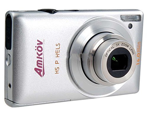 Amkov 16Mp 2.7" Tft Screen Digital Camera With 3X Optical Zoom, Video Recorder & Tf Card Reader (Silver) Produced... N6