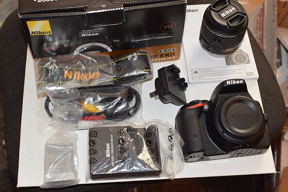 Nikon D5500 Digital SLR DX-format Camera (Black Body Only) - International Version (No Warranty) N5