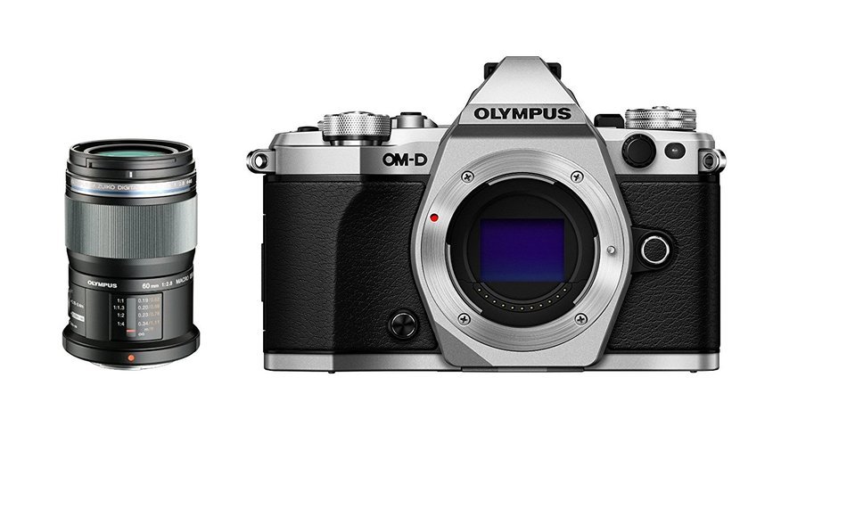 Olympus OM-D E-M5 Mark II (Silver) (Body Only) V207040SU000 OM D EM5 EM M5 w/ Olympus MSC ED M. 60mm f/2.8 Lens