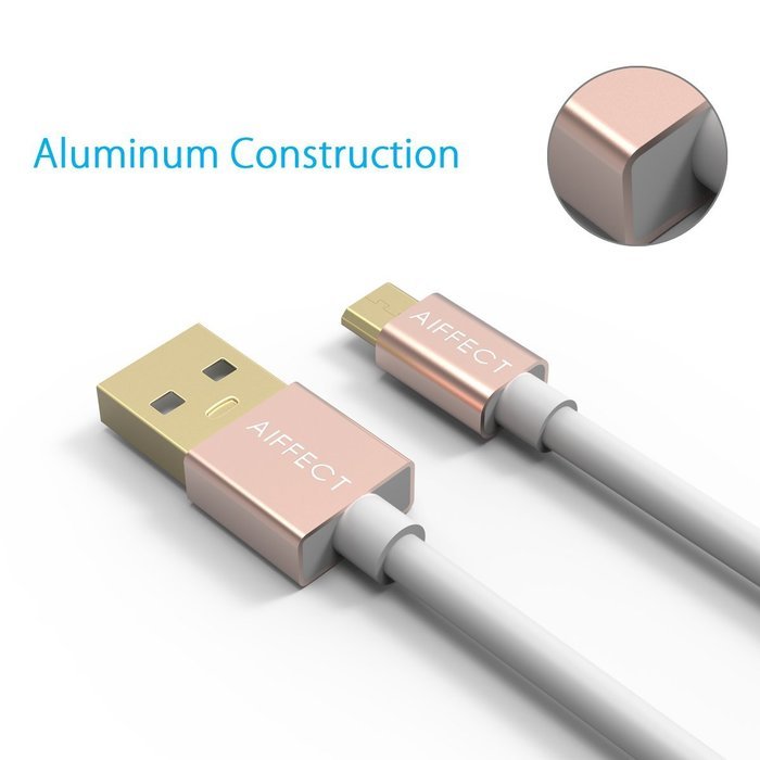 AIFFECT 4 Pack High Speed Micro USB 2.0 Cable Sync Data and Charging Cord for Samsung, HTC, Motorola, Nokia, Android... N3