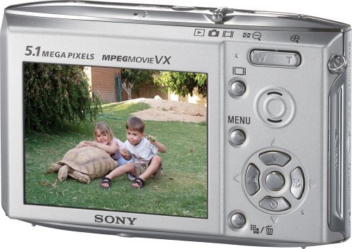 Sony Cybershot DSCT5 5.1MP Digital Camera with 3x Optical Zoom (Silver) N14
