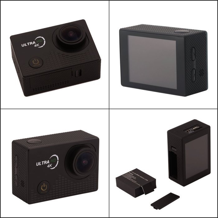 Action Camera 4K HD 1080P Waterproof Sport DV with 3 Color Panel (Silver) N6